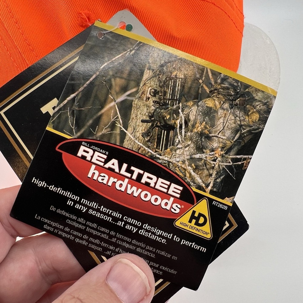 Team‎ Realtree Strapback Hat Neon Orange / Camo Hunting New NWT - Picture 7 of 10